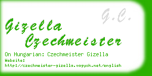 gizella czechmeister business card